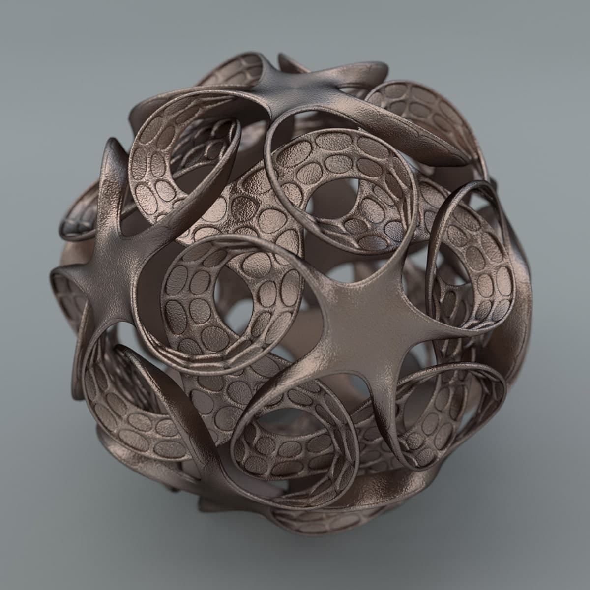 A 3D rendering of an inverted icosahedron.